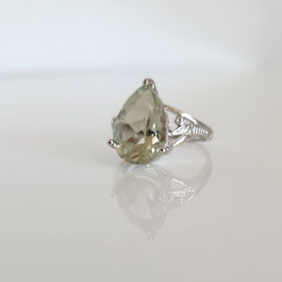 Green Amethyst Pear 4.9 Carats Size 8 - Picture 6 of 12